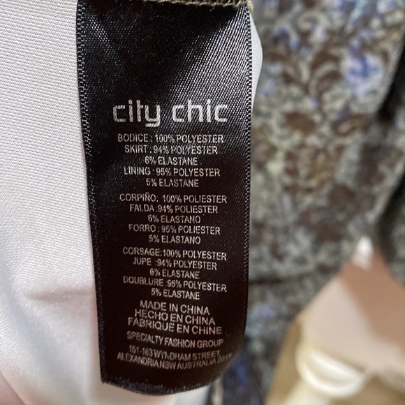 161. City Chic Dress Oversized floral open sleeve sheer top w/ zipper on skirt - Picture 11 of 11